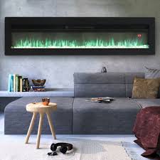 Led Glass Thin Electric Fireplace 70