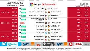 En marzo 10, 2021, 23:35 horas. Laliga Laliga Santander Matchday 36 Kick Off Times Announced Marca In English