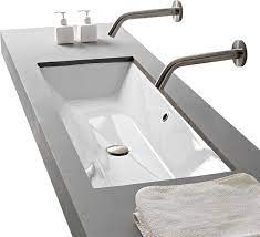 white ceramic undermount sink