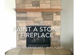 How To Paint A Stone Fireplace White