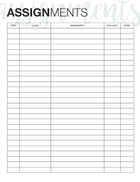 assignment tracker here s a simple printable that you can use assignment tracker here s a simple printable that you can use to track all your assignments start organizing