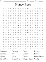 honey bees word search wordmint