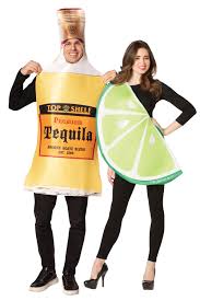 tequila bottle lime slice couple