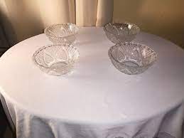 Vintage Ice Cream Crystal Bowls Glass