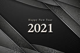 Bonne Année 2021 Sur Fond Noir élégant De Luxe Moderne Abstrait Avec Hafton | Vecteur Premium