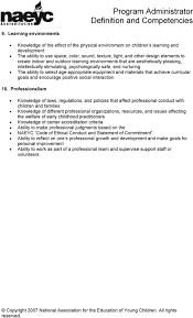 Program Administrator Definition And Competencies Pdf