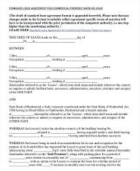 Commercial Sublease Agreement Template Word Lease Rental Printable