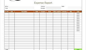 Template Microsoft Excel Travel Expense Template Form Employee
