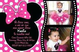 Minnie Mouse 1st Birthday Invitations Mouse Birthday Card