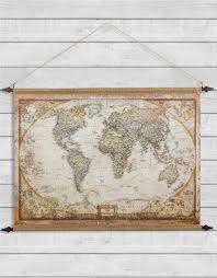 Large Antiqued Wall Hanging Canvas