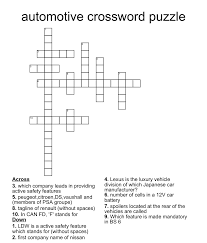 automotive crossword puzzle wordmint