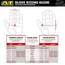 Sizechart Mechanix Glove