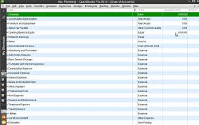 Working With The Quickbooks Pro 2013 Chart Of Accounts