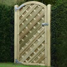 Double Slatted Gate Garden Timber