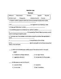 What was the date when germany declared war on france in wwi? World War I Quiz Worksheets Teaching Resources Tpt