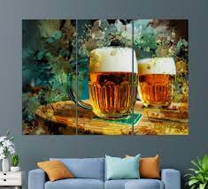 Abstract Beer Canvas Print Beer Wall
