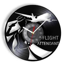 Flight Attentant Wall Clock Made