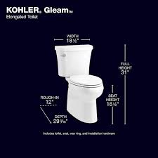 Kohler Gleam 2 Piece Chair Height 1 28