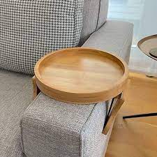 wooden sofa armrest tray table clip