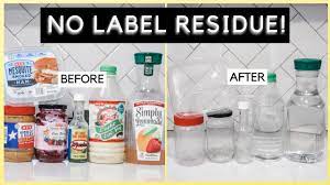 how to remove sticky label from jar