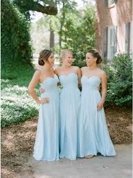 A Line Sweetheart Floor Length Light Blue Chiffon Ruched Bridesmaid Dress 92 99 Bridesmaid Dresses In Bohoddress Com