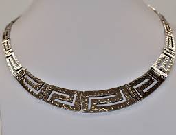 silver 925 necklace greek jewellery