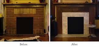 Fireplace Oak Mantel And Marble Tile