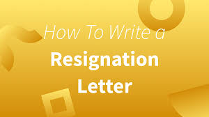 write a resignation letter in five easy