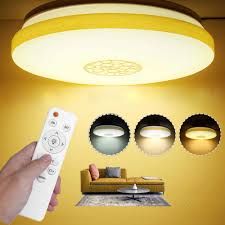 48w Led Ceiling Light Remote Control For Living Room Bedroom Kitchen Ac180 260v 3 Modes Sale Banggood Com