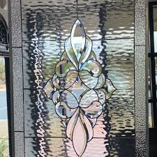 Clear Beveled Stained Glass Window