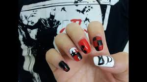 harley quinn nail art tutorial you