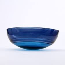 blue glass bowls turquoise steel