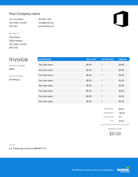 Ms Office Invoice Template Free Download Send In Minutes