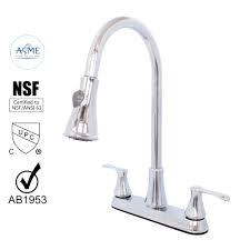 kitchen sink faucet double handle pull
