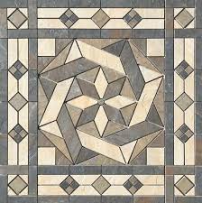 36 tile floor medallion deco mosaic