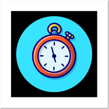 Stopwatch Timer Cartoon Vector Icon