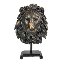 Antique Bronze Lion Head On Wrought