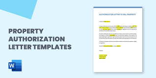 property authorization letter templates