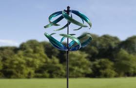 Outdoor Spinner Blue And Green Sphere L