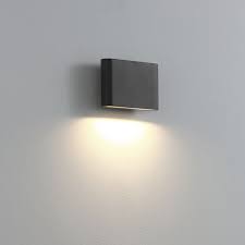 6 Watt Led Black Outdoor Wall Light