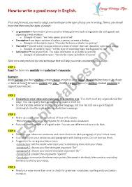 learn how to write a good essay esl