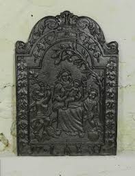 French Cast Iron Fire Back Plate Back