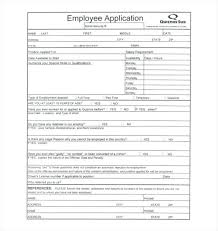 Job Application Form Template Work Standard For Employment A