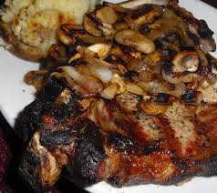jack daniels grilled steak and mushrooms