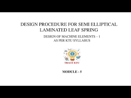 semi elliptical laminated leaf spring