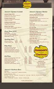 menu for jameson s charhouse in crystal