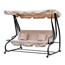 outsunny garden swing chair canopy bed