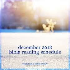 December 2018 Bible Reading Schedule