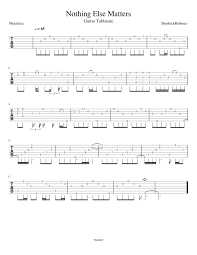 (click on the image to download the guitar pro tab) about this riff. Nothing Else Matters Sheet Music For Guitar Solo Musescore Com