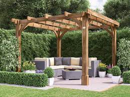 10x10 leviathan wooden garden pergola
